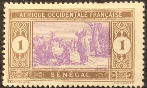 Senegal 1914 market scene - -,