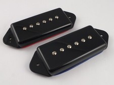 Black p90 dog ear pickups - black,