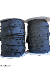 Popper Tape, White or Black Popper Stud Press Snap Fastening Sew on 3&2 Grouped 