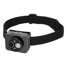 Head Mounted Video Camera Headlamp Lighted Action Camera Smart Sensing Present