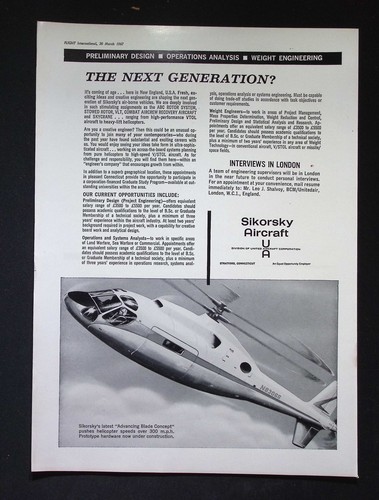 Original 1967 advert sikorsky - original,