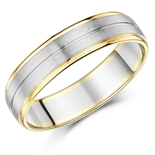 Men palladium and 9ct - 9ct, yellow