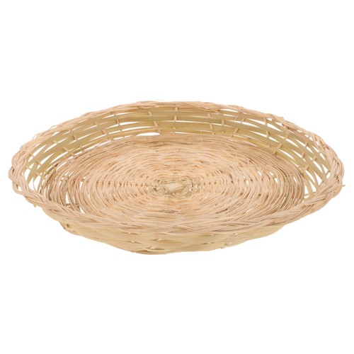 Round rattan snack basket with - basket,