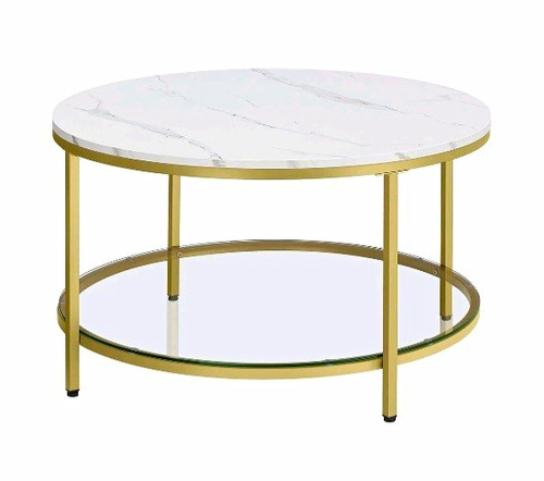 Round marble coffee table - marble,