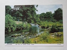 Vintage Postcard - River Wye at Rhayader, Wales, UK (1970s) - PPC 255x