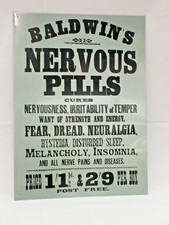 Baldwin's Nervous Pills Retro Metal Wall Sign H: 41" x W: 30cm