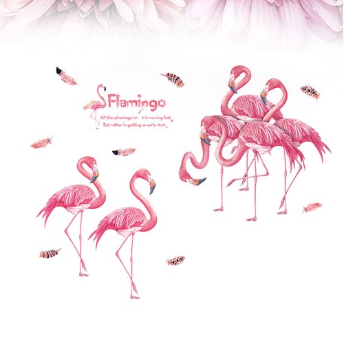 Flamingo style wall sticker - wall,