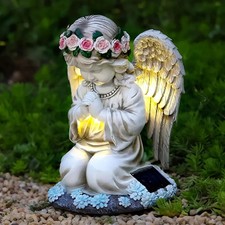 Solar angel garden figures,prayer angel solar light,WaterproofSolar Angel Statue