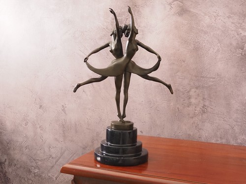 Art deco dancer bronze - art,