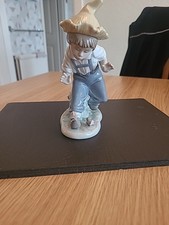 Vintage LLADRO Nao Boy Playing With Birds Porcelain Figurine