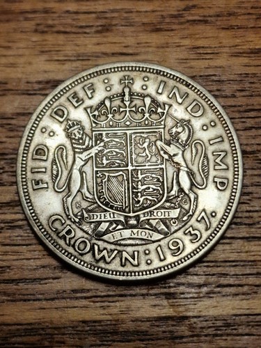 1937 silver coronation - 1937, crown