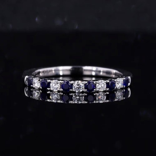 Round blue sapphire diamond - round,