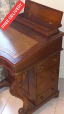 Send Best Offer-Grab aBargain-Antiq Victorian Piano Top Davenport Writing Desk