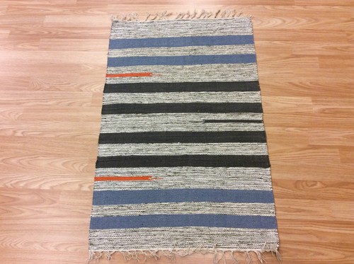 Ethnic cream blue - blue, striped