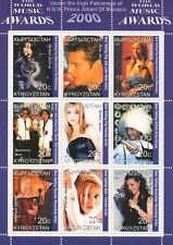 MICHAEL JACKSON MARIAH CAREY BRITNEY SPEARS JAMIROQUAI AGUILERA STAMP SHEETLET