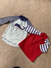 Jojo Maman Bebe Boys Age 2-3 Years Swimming Top  And Matalan Red Swim Top