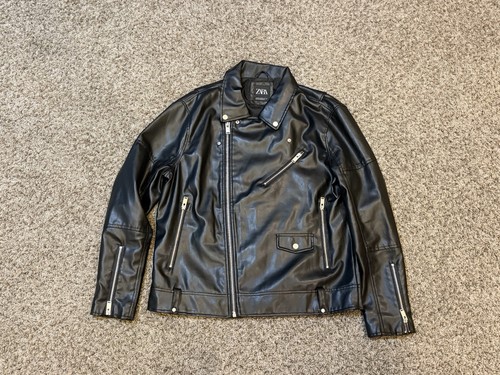 Zara black faux leather - zara,