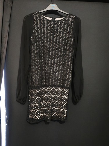 Coast black geometric lace