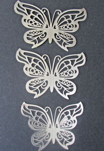 Large silver butterflies - 12,