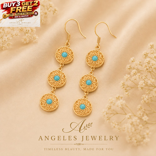 Boho turquoise triple - turquoise,