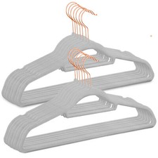 50 GREY NON SLIP FLOCKED