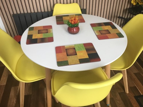 Table and chairs - and,