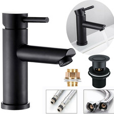 Black Basin Mixer Tap Mono