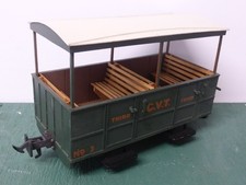 16mm Narrow Gauge SM32 Handbuilt Open Passenger Carriage w/o Ends GVT Green, EC