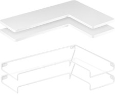 2 x White Corner Floating