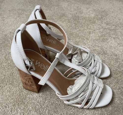 White leather wallis strappy - white,