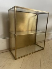 Vintage Brass & Glass Wall