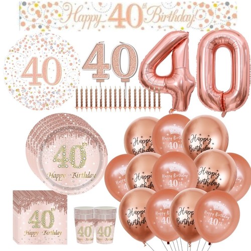 Rose gold 40th - rose,