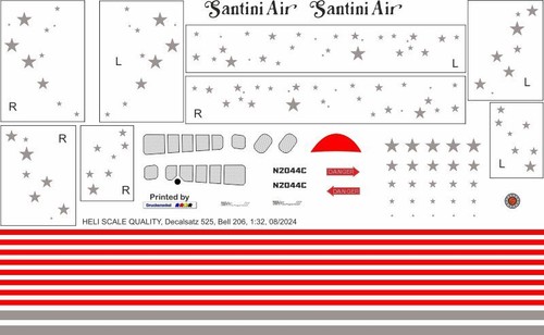 Decal 525 bell 206 - jet, ranger