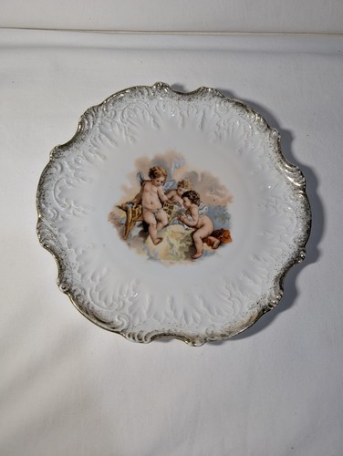 Vintage porcelain cherub plate - vintage,