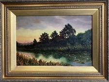 Antique oil painting romantic - oil,