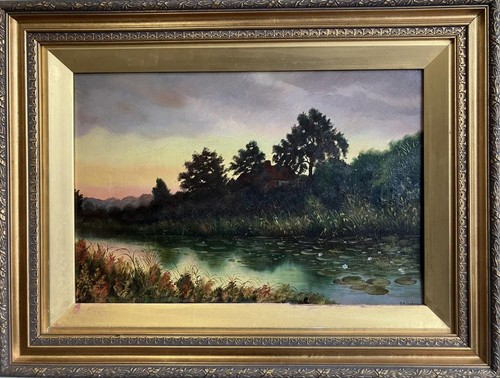Antique oil painting - antique, romantic