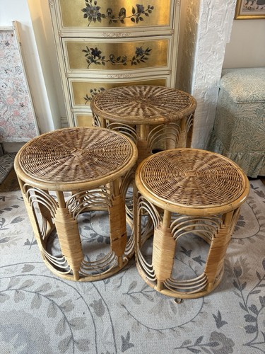 Mid century bamboo cane rattan - bamboo,