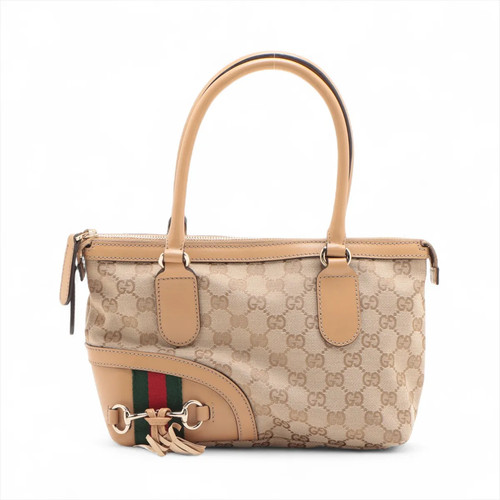 Gucci canvas hand bag - gucci, gg
