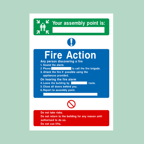 Fire action assembly point - action,