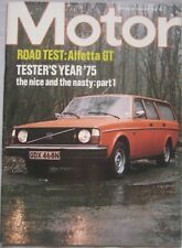 Motor magazine 3 January 1976 featuring Alfa Romeo Alfetta GT road test, TVR