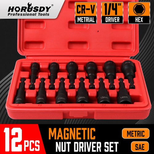12pc magnetic nut driver bit - magnetic,