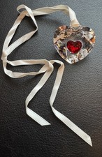 Genuine Swarovski 2004 Red Heart Crystal Ornament, Sun-catcher, Xmas