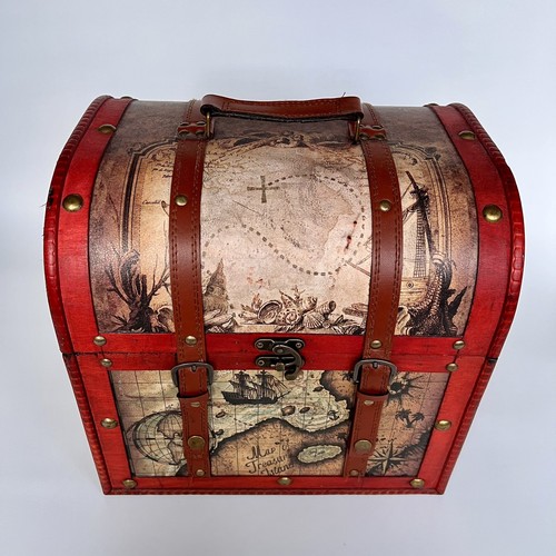 Wooden treasure chest - treasure, nautical