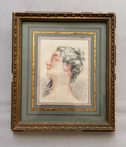 Woman profile three - three, pencil