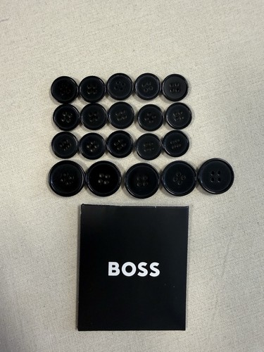 Hugo boss plain black buttons - boss,