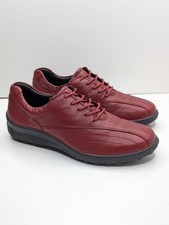 Hotter Tone II Comfort Concept UK5 Red Leather Lace-up Casual Shoes NEW