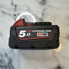 Milwaukee M18 5ah battery 18v 5.0 good condition M18B5