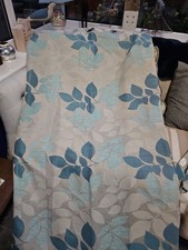 Duckegg Blue Lined Eyelet Heavy Curtains & Tie Backs W66 X L72 INCHES