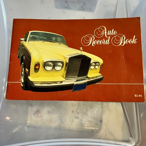 Vintage auto record book - record,