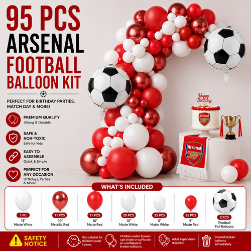95pcs football theme balloons